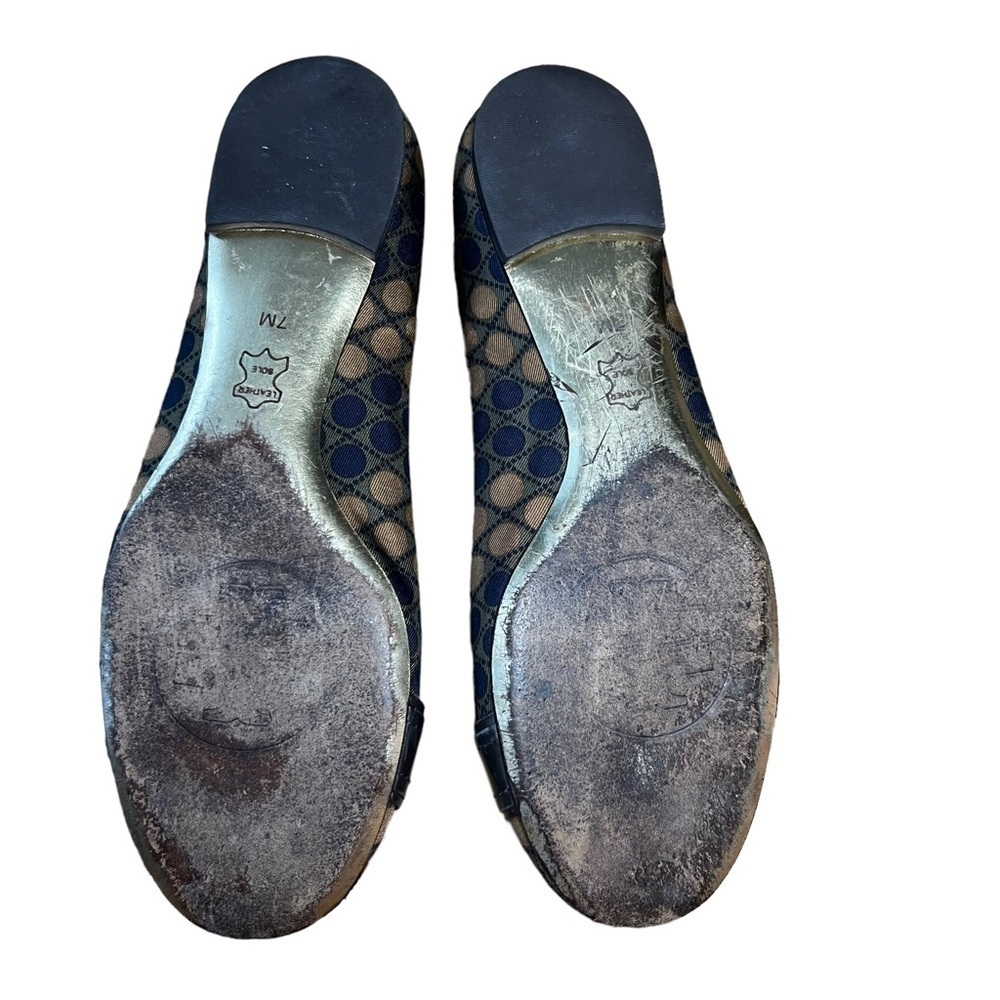 TORY BURCH Noel Satin Horsebit Polka Dot Flats - Picture 5 of 6